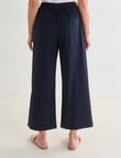 Ella J Relaxed Crop Pants, Navy product photo View 02 S