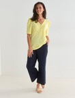 Ella J Relaxed Crop Pants, Navy product photo View 03 S