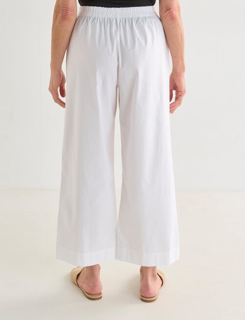 Ella J Relaxed Crop Pants, White product photo View 02 L