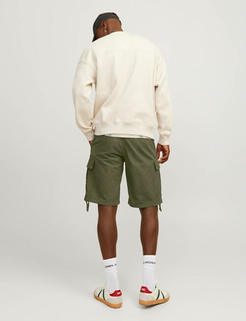 Jack & Jones Barkey Cargo Shorts, Olive Night product photo View 02 L