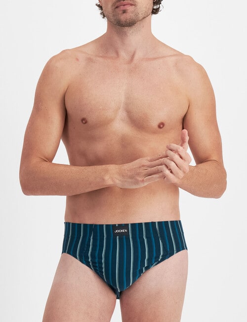 Jockey Sports Stripe Brief, 2-Pack, Stormy Voyage & Breezy Stripe product photo View 03 L