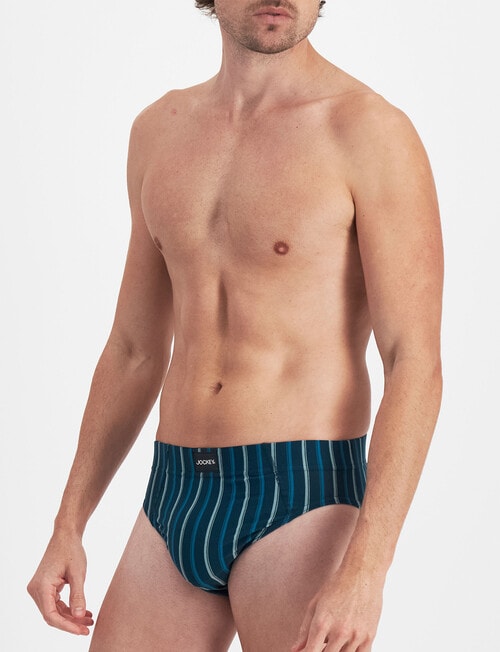 Jockey Sports Stripe Brief, 2-Pack, Stormy Voyage & Breezy Stripe product photo View 04 L