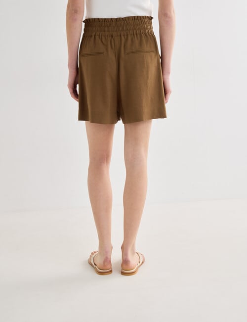 Mineral Beau Drawstring Waist Shorts, Khaki product photo View 02 L