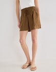 Mineral Beau Drawstring Waist Shorts, Khaki product photo View 06 S