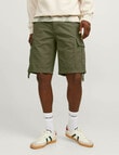 Jack & Jones Barkey Cargo Shorts, Olive Night product photo View 04 S