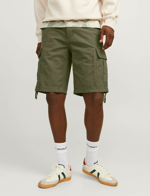 Jack & Jones Barkey Cargo Shorts, Olive Night product photo View 04 L