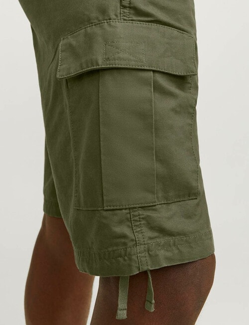 Jack & Jones Barkey Cargo Shorts, Olive Night product photo View 05 L