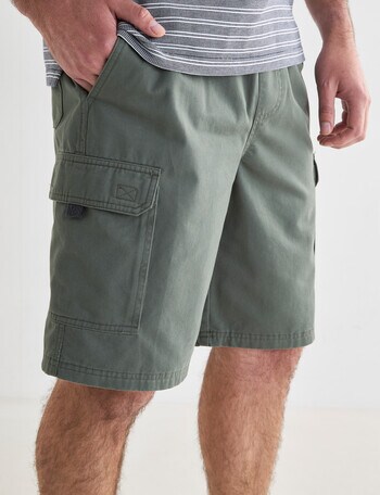 Chisel Elastic Waist Cargo Short, Sea Green product photo