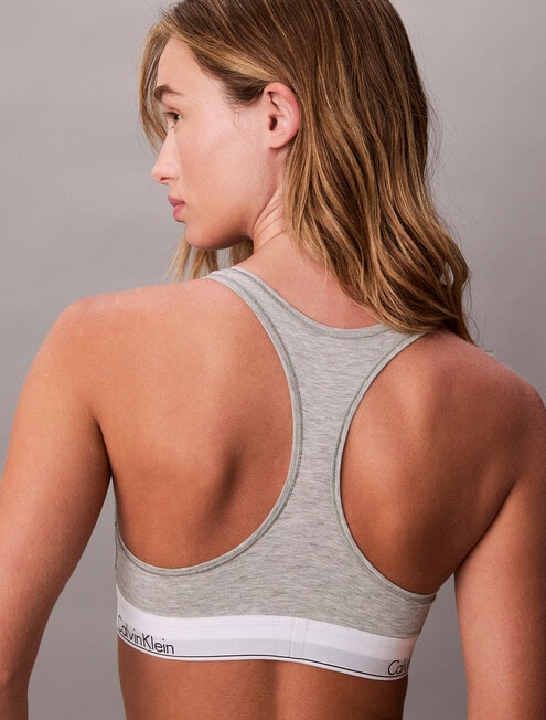 Calvin Klein Icon Cotton Modal Unlined Bralette, Grey Heather product photo View 02 L