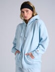 Champion Tonal Script Zip Hoodie, Silence Blue product photo View 02 S