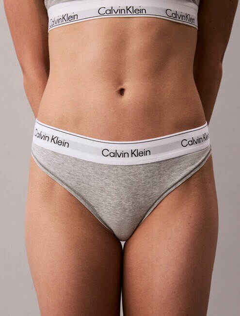 Calvin Klein Icon Cotton Modal Thong, Grey Heather product photo