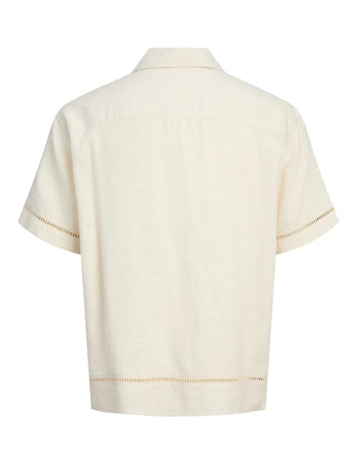 Jack & Jones Greenwich Embroidered Shirt, Antique White product photo View 08 L