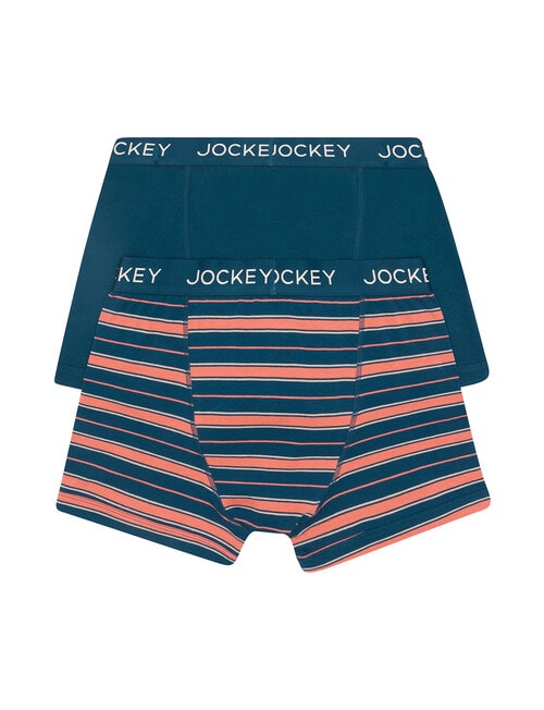 Jockey No Ride Up Cottron Stripe Trunk, 2-Pack, Stormy Voyage & Nu Ride Up product photo View 02 L