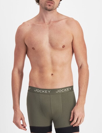 Jockey No Ride Up Cotton Grip Trunk, Muted Turf product photo