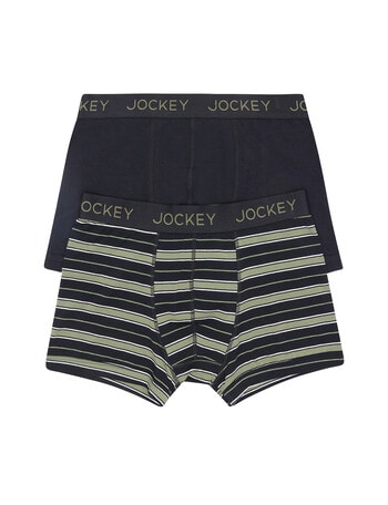 Jockey No Ride Up Cotton Trunk, 2-Pack, Black & Olive product photo