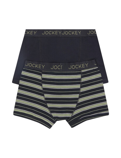 Jockey No Ride Up Cotton Trunk, 2-Pack, Black & Olive product photo View 02 L