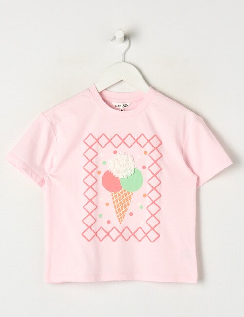 Mac & Ellie Icecream Short Sleeve Boxy Tee, Blush product photo