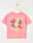 Mac & Ellie Fruit Market Short Sleeve Boxy Tee, Strawberry product photo View 02 S