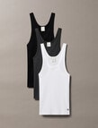 Calvin Klein Cotton Scoop Neck Tank Top, 3-Pack, Black, White & Grey product photo