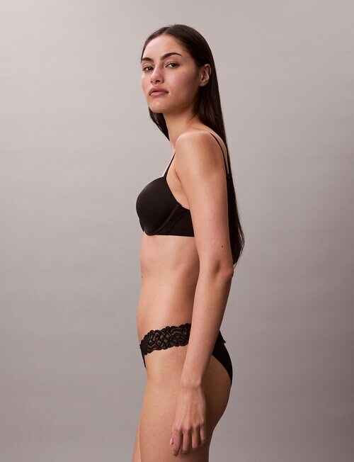 Calvin Klein Soft Stretch Lace Push Up Bra, Black, A-DD product photo View 04 L