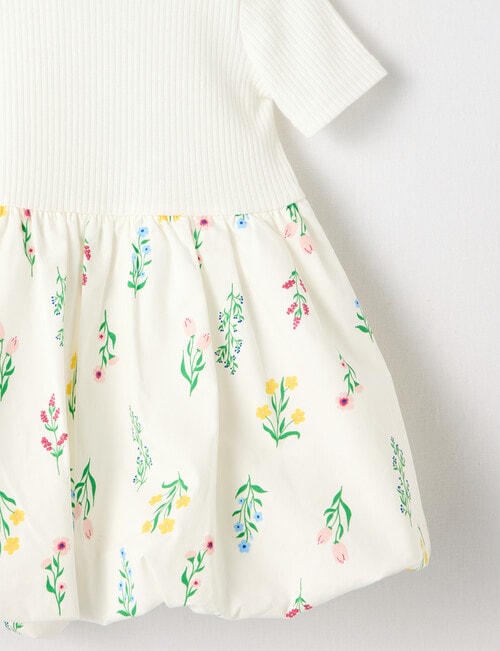 Teeny Weeny Lady Bug Bubble Dress, White product photo View 02 L