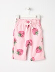 Teeny Weeny Lady Bug Strawberry Trackpant, Pink product photo