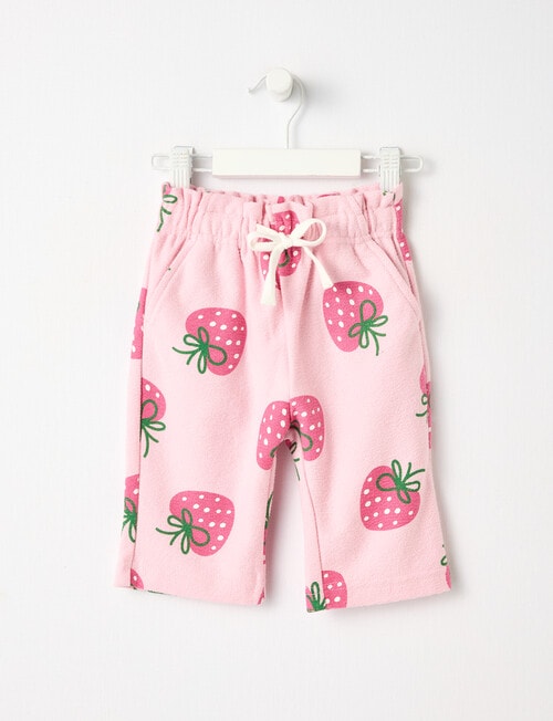 Teeny Weeny Lady Bug Strawberry Trackpant, Pink product photo