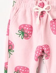 Teeny Weeny Lady Bug Strawberry Trackpant, Pink product photo View 02 S