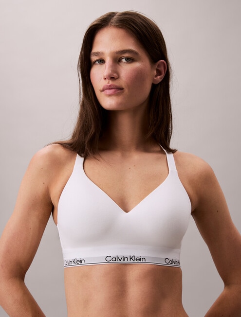Calvin Klein Icon Cotton Modal Lift Bralette, White product photo
