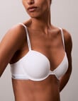 Calvin Klein Icon Cotton Modal Lightly Lined Demi Bra, White, A-DD product photo View 02 S