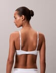 Calvin Klein Icon Cotton Modal Lightly Lined Demi Bra, White, A-DD product photo View 03 S