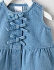 Teeny Weeny Lady Bug Denim Peplum Top, Denim Blue product photo View 02 S
