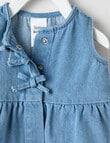 Teeny Weeny Lady Bug Denim Peplum Top, Denim Blue product photo View 03 S