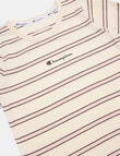 Champion Stripe Short Sleeve Tee, Ivory product photo View 03 S