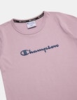 Champion Script Short Sleeve Tee, Purple product photo View 03 S