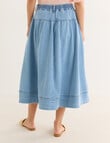 Whistle Panelled Denim Skirt, Light Blue Wash product photo View 02 S