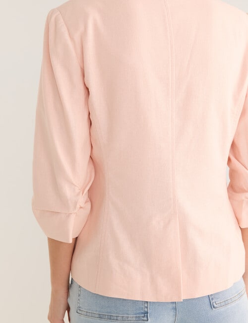Whistle Ruched Sleeve Jacket, Peach product photo View 06 L