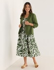 Whistle Ruched Sleeve Jacket, Green product photo View 03 S