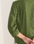 Whistle Ruched Sleeve Jacket, Green product photo View 05 S