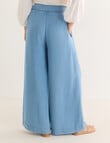 Whistle Basque Waist Wide Leg Full Length Pants, Chambray product photo View 02 S