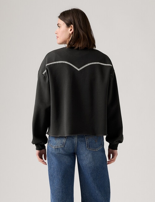 Levis Leo Novelty Triples Blanket Stitch Crew Sweatshirt, Pirate Black product photo View 02 L