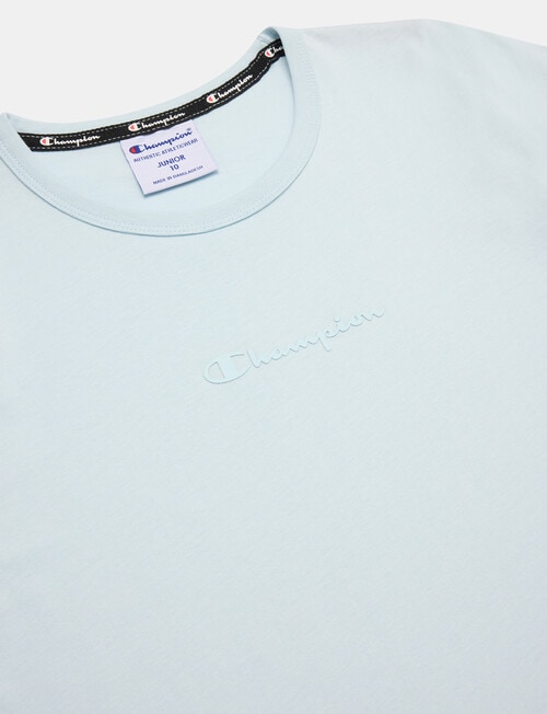 Champion Script Short Sleeve Tee, Blue product photo View 03 L