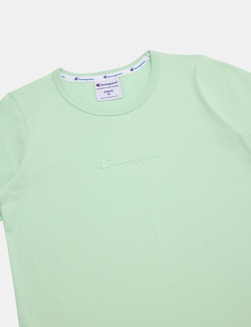 Champion Script Short Sleeve Tee, Sea Mist product photo View 03 L