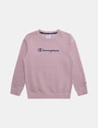 Champion Puff Script Sweatshirt, Purple product photo