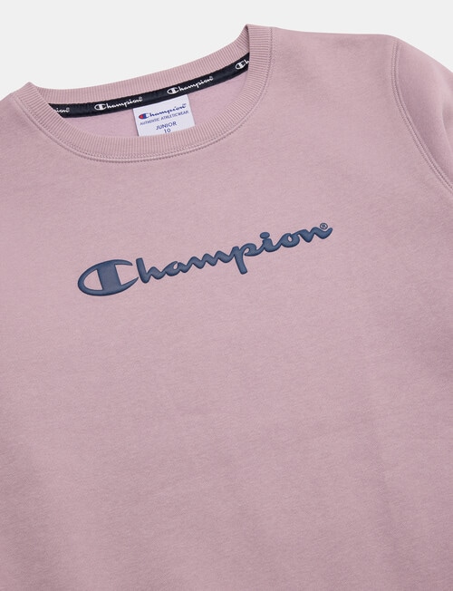 Champion Puff Script Sweatshirt, Purple product photo View 03 L