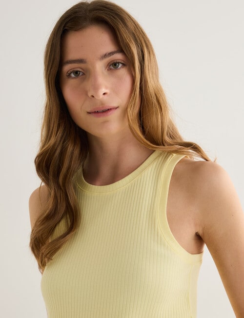 Mineral Sleep Rib Tank Top, Lemon product photo
