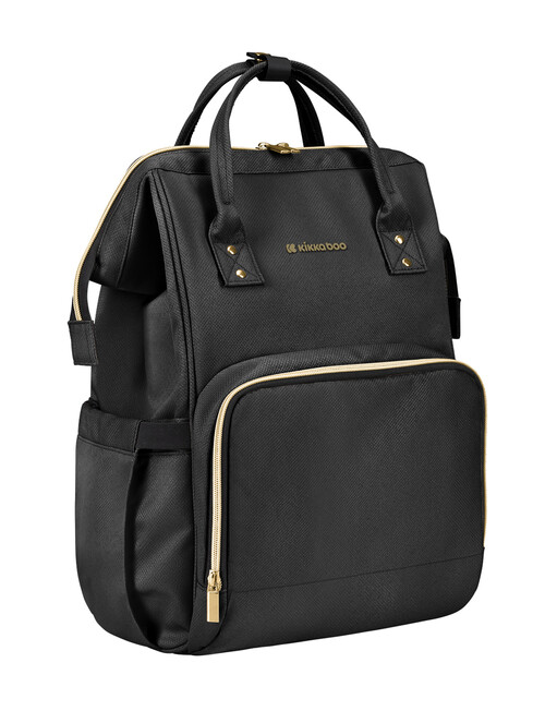 Kikkaboo Siena Nappy Bag, Black & Gold product photo