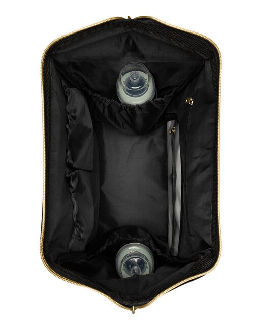 Kikkaboo Siena Nappy Bag, Black & Gold product photo View 10 L