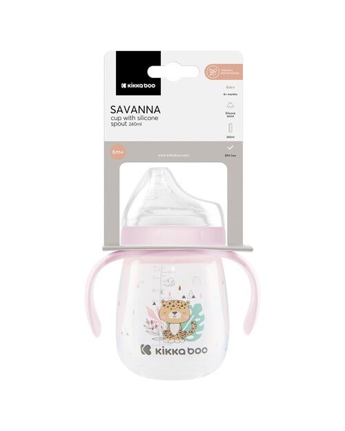 Kikkaboo Cup with Spout, 240ml, Savanna Pink product photo