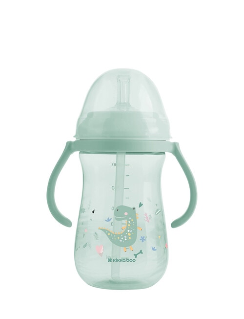 Kikkaboo PP Cup with Silicone Straw 300ml, Dino World Mint product photo View 02 L
